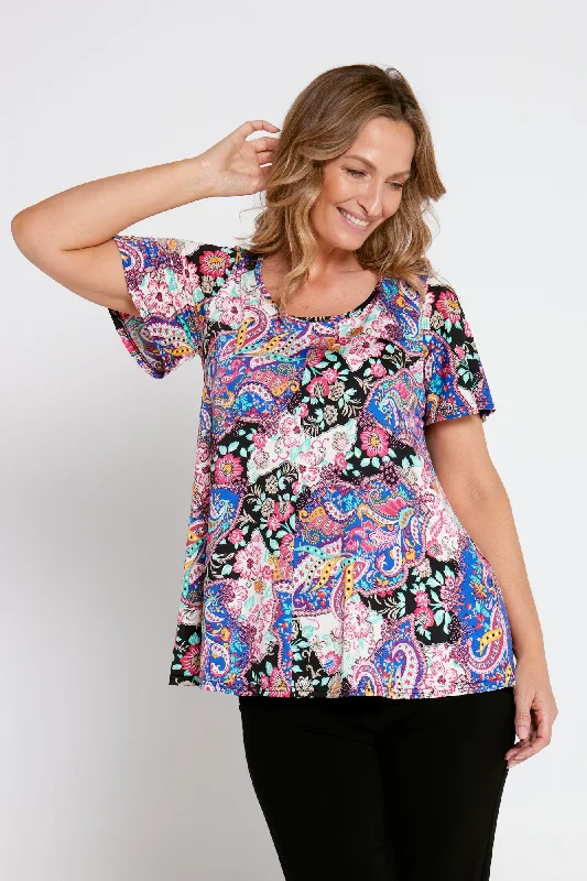 Melinda Top - Pink Paisley