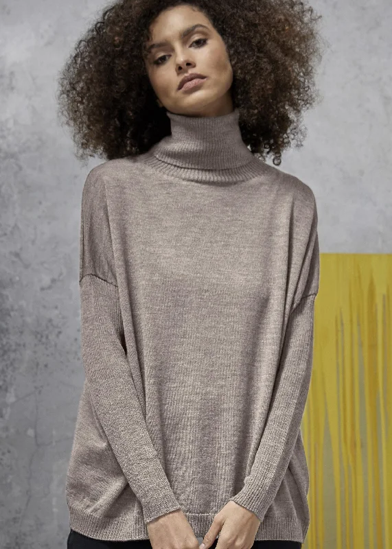 Hadid Oversized Polo Neck Sweater