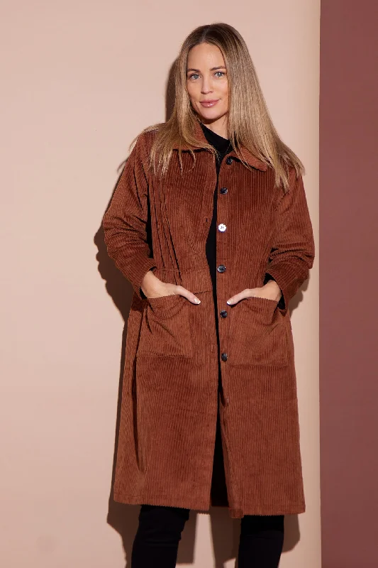 Rebecca Corduroy Shacket - Brown