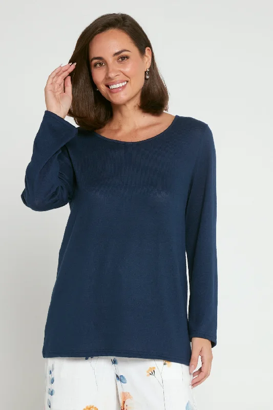 Rory Knit Top - Navy