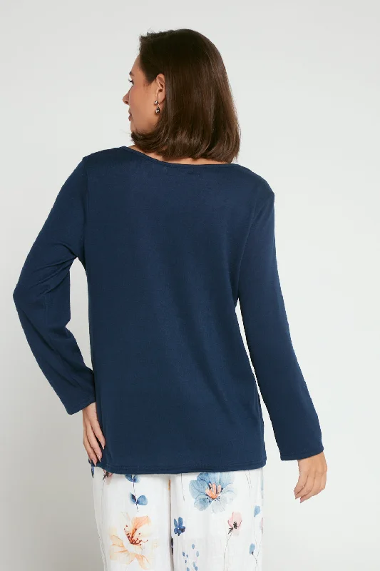 Rory Knit Top - Navy