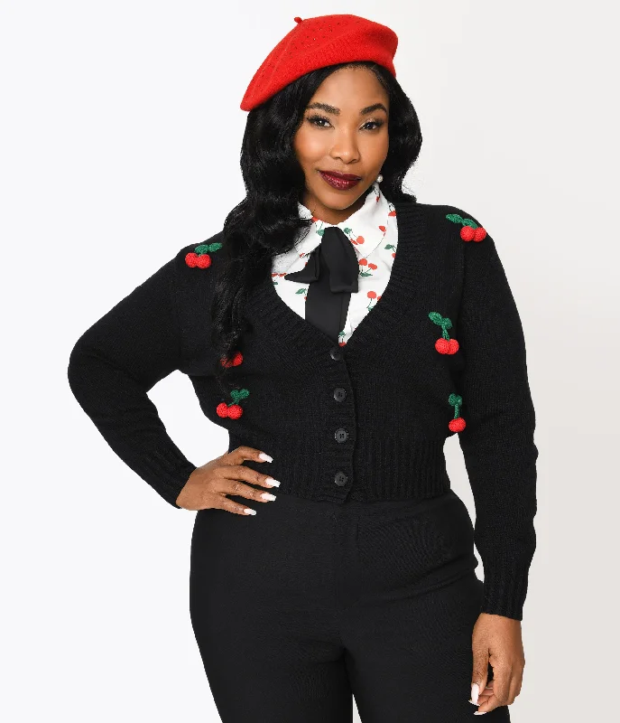 Plus Size 5X / black & red cherries