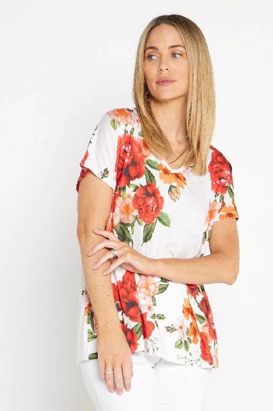 Sophie Top - White Floral