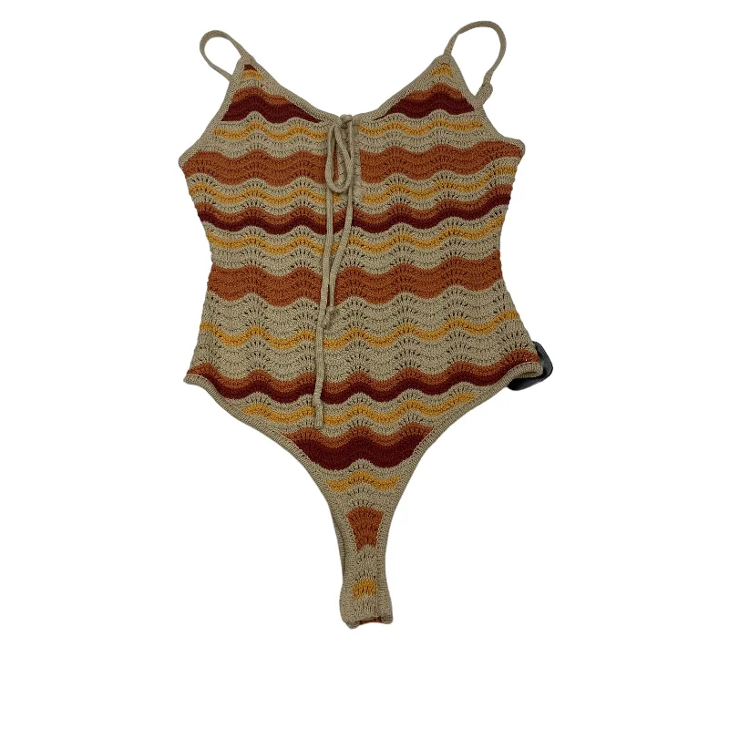 Tan Bodysuit Vestique, Size S