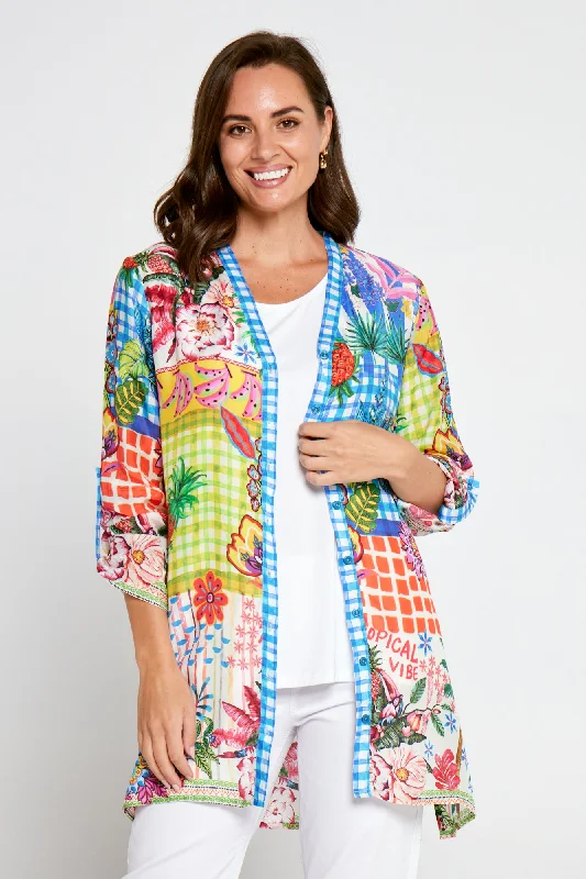 Amiri Tunic Top - Tropical Picnic