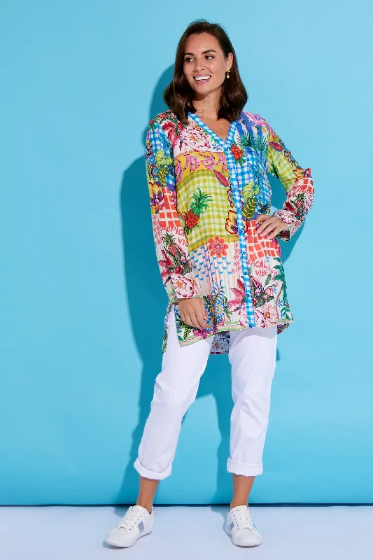 Amiri Tunic Top - Tropical Picnic