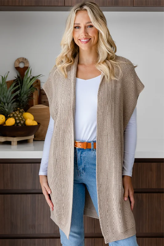 Allegra Knitted Capelet Oat