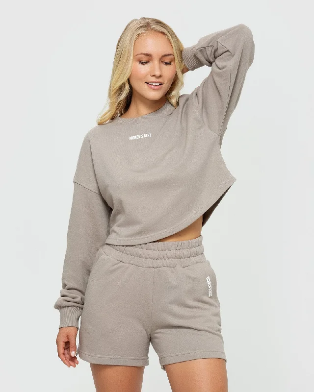 Comfort Cropped Crew Neck | Buff