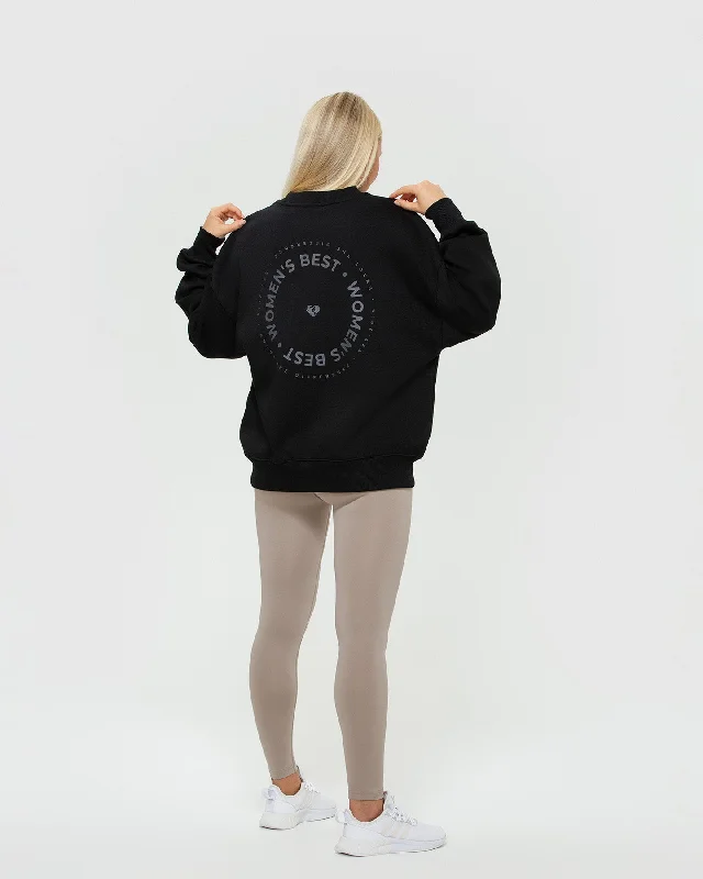 Comfort Oversized Crew Neck | Black