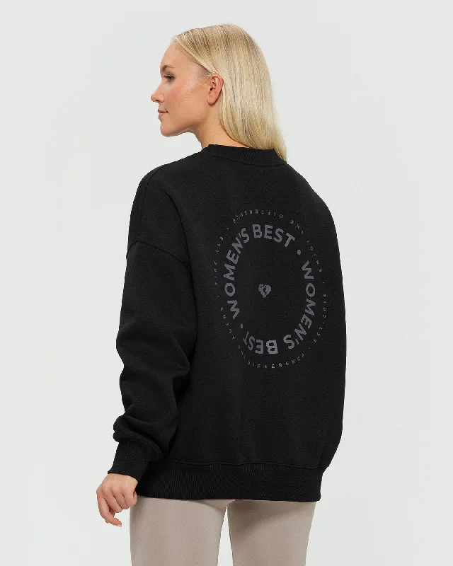 Comfort Oversized Crew Neck | Black