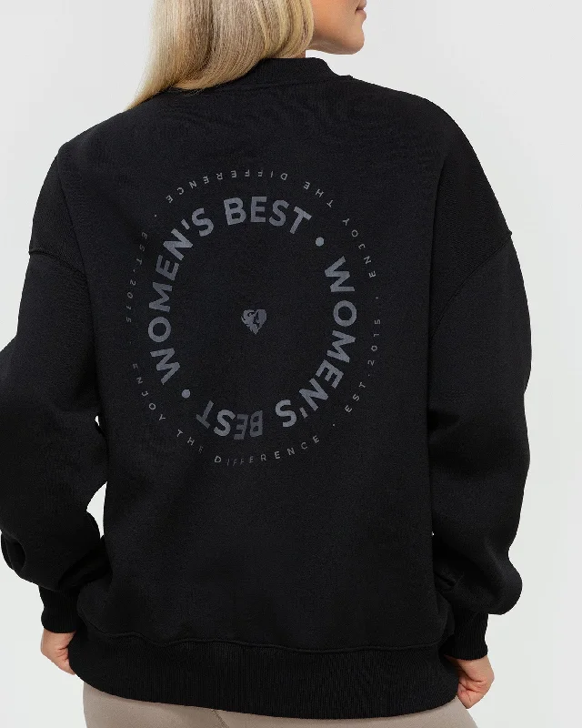 Comfort Oversized Crew Neck | Black