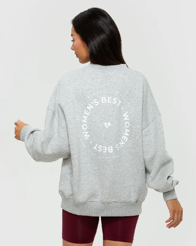 Comfort Oversized Crew Neck | Silver Grey Marl