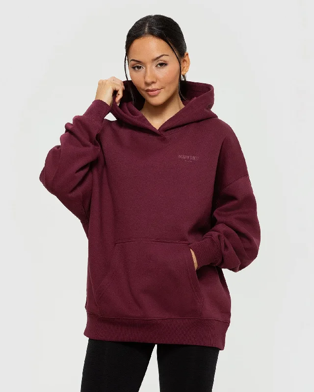 Comfort Oversized Hoodie | Dark Cherry