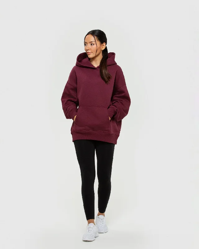 Comfort Oversized Hoodie | Dark Cherry