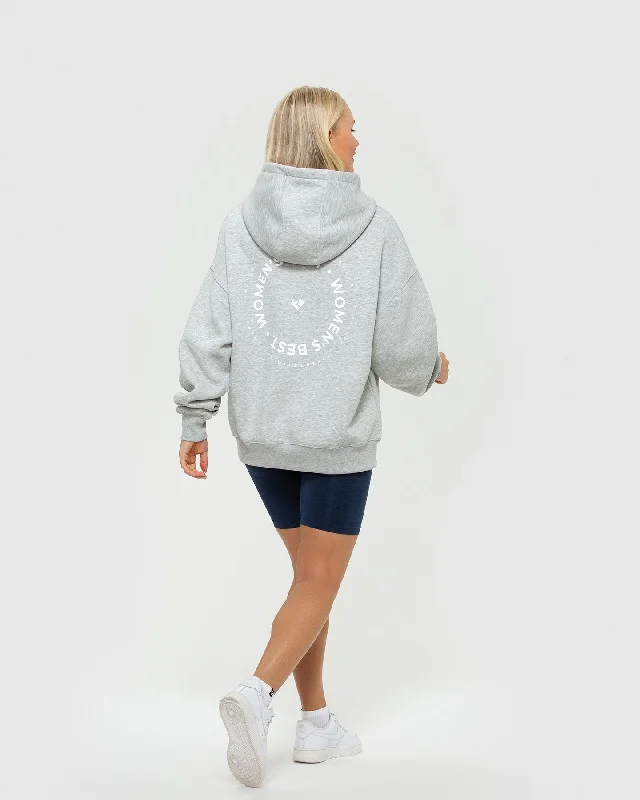 Comfort Oversized Hoodie | Silver Grey Marl