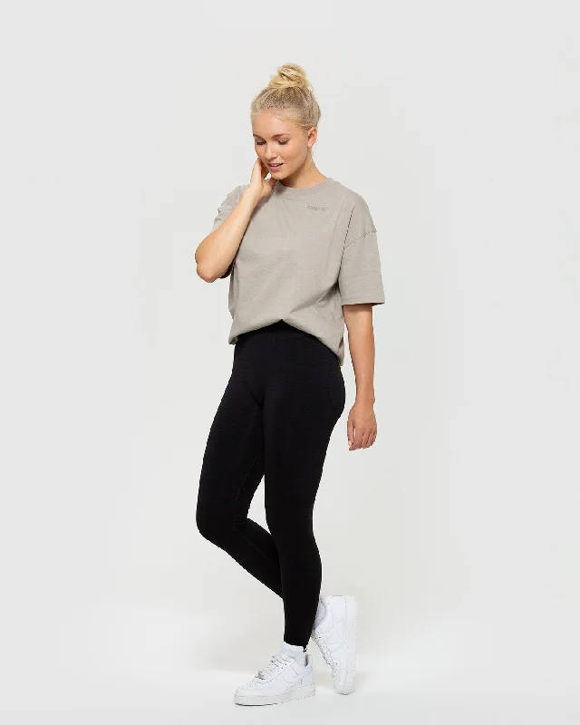 Comfort Oversized Short Sleeve T-Shirt | Buff