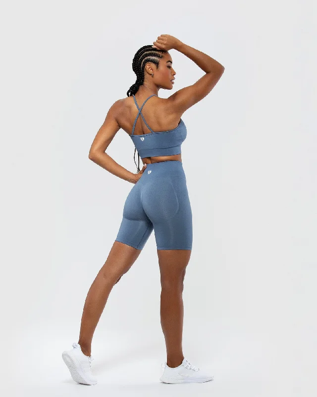 Define Scrunch Seamless Cycling Shorts | Smoke Blue