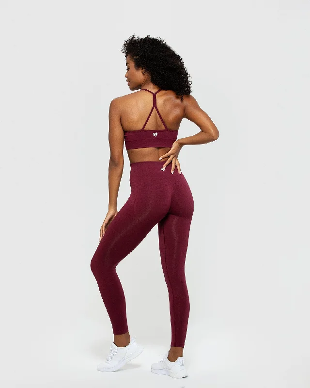 Define Seamless Racer Back Bra | Dark Cherry