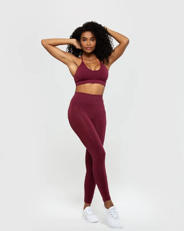 Define Seamless Racer Back Bra | Dark Cherry