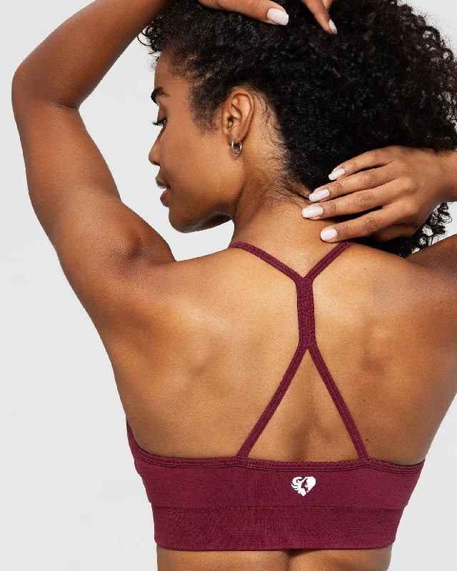 Define Seamless Racer Back Bra | Dark Cherry