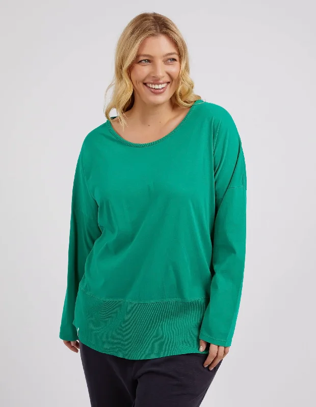 Elm Rib LS Tee Goodness Green