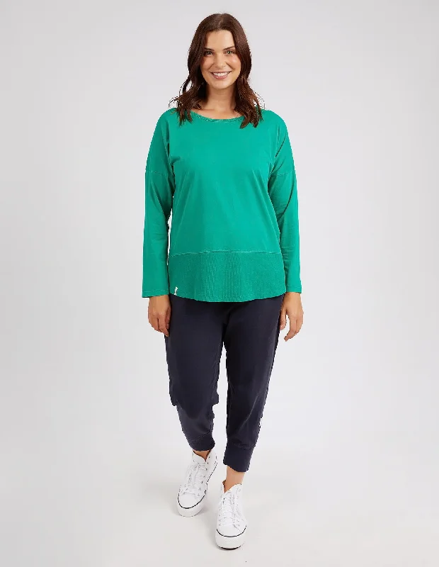 Elm Rib LS Tee Goodness Green