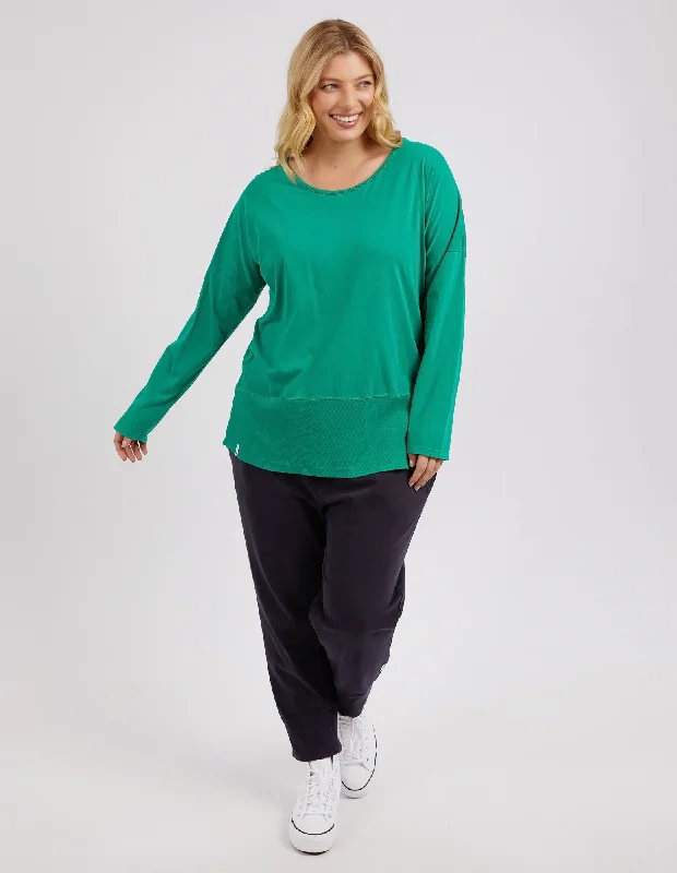 Elm Rib LS Tee Goodness Green