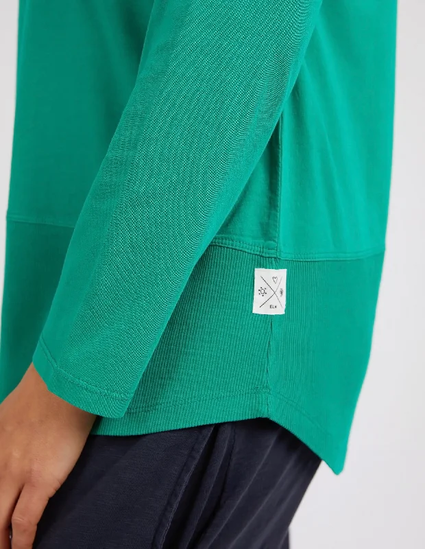 Elm Rib LS Tee Goodness Green