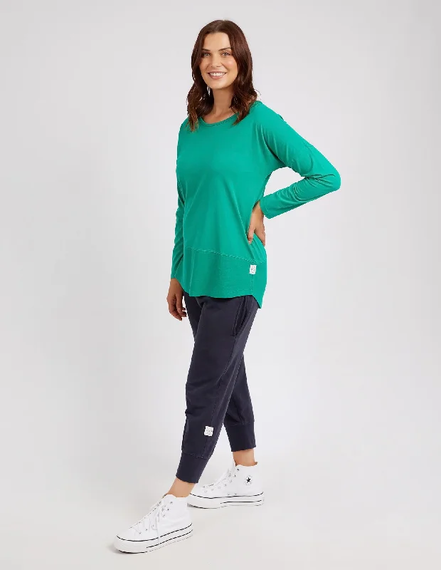 Elm Rib LS Tee Goodness Green