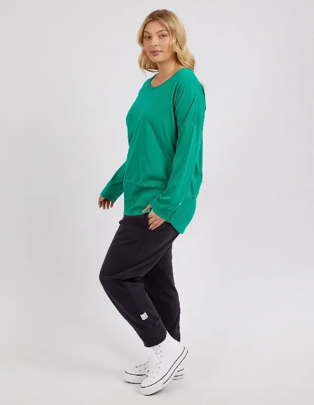 Elm Rib LS Tee Goodness Green