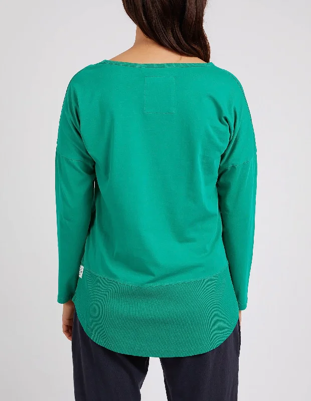 Elm Rib LS Tee Goodness Green