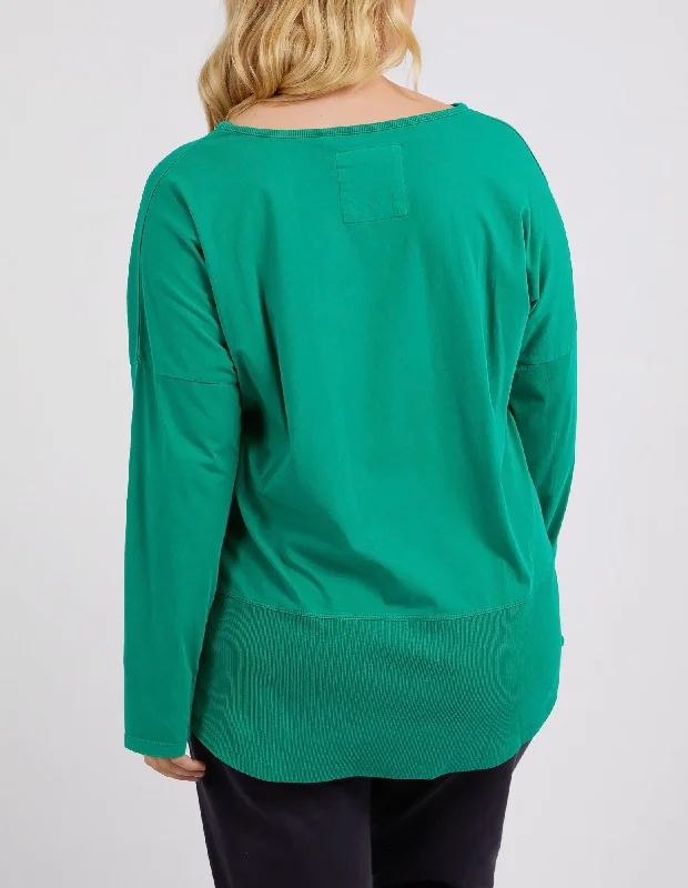 Elm Rib LS Tee Goodness Green