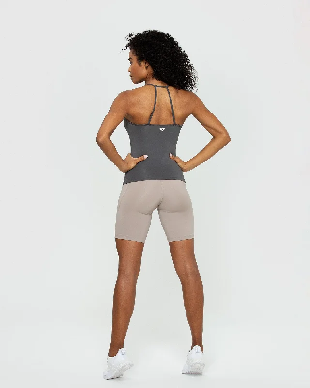 Essential Built-in Bra Tank | Graphite