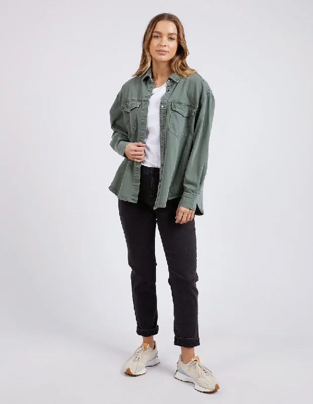 Foxwood Daisy Overshirt Sage Green