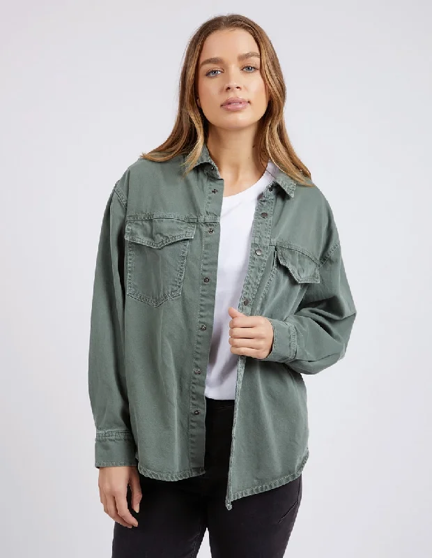 Foxwood Daisy Overshirt Sage Green