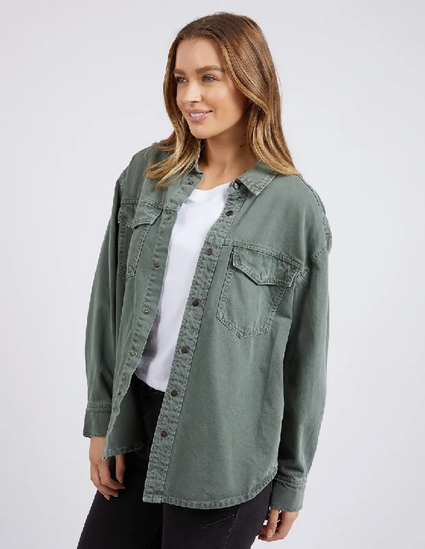 Foxwood Daisy Overshirt Sage Green