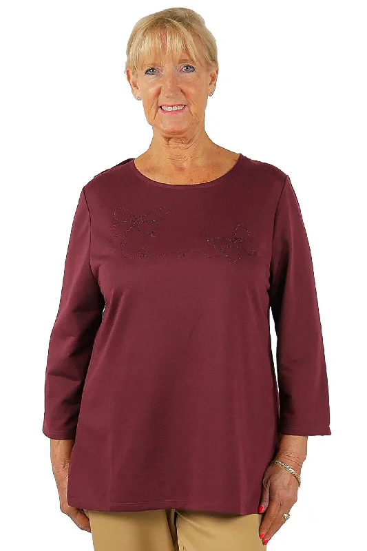 Adaptive Top - Haley | Burgundy