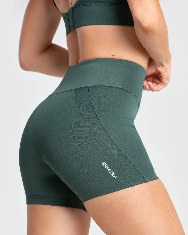 Hold High Waisted Shorts | Jungle Green