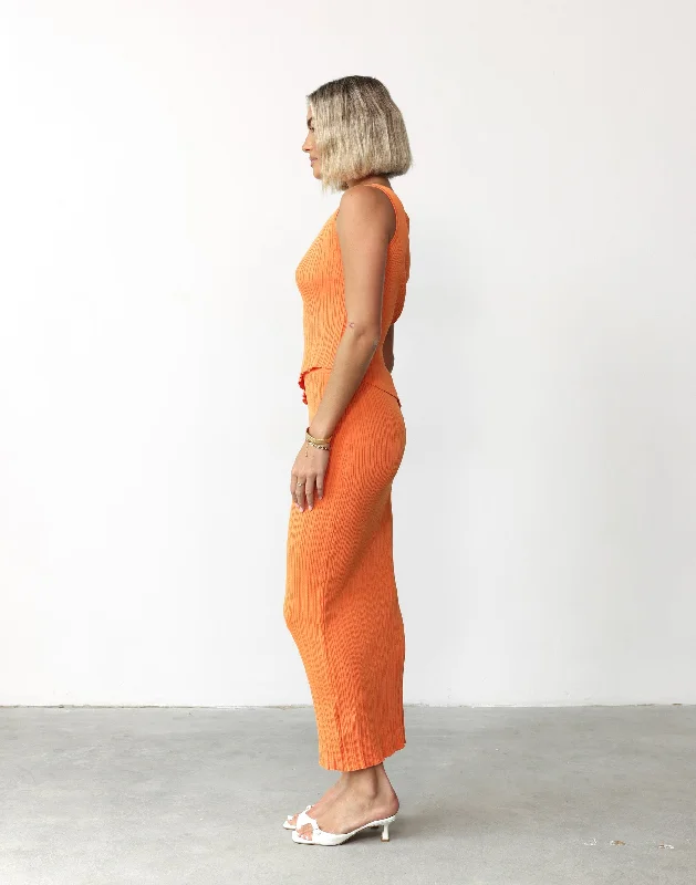 Kienna Maxi Skirt (Orange)