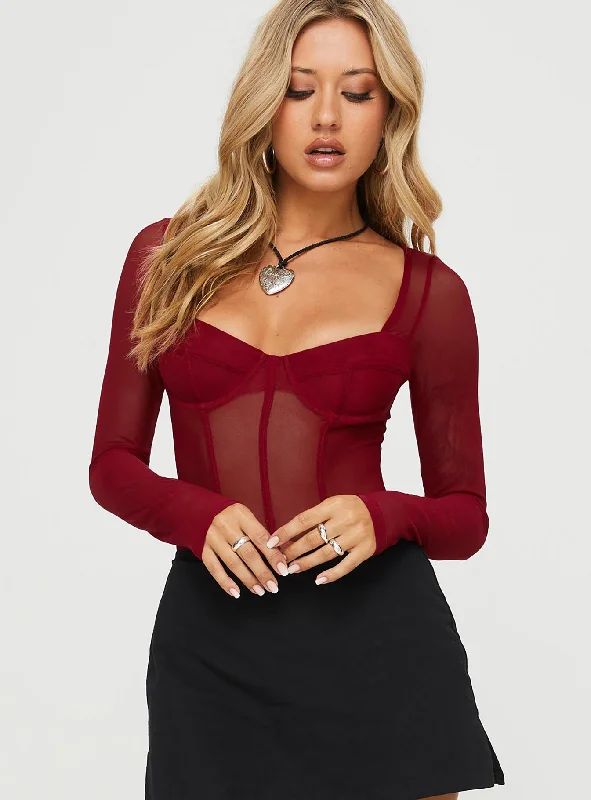 Leonie Bodysuit Burgundy