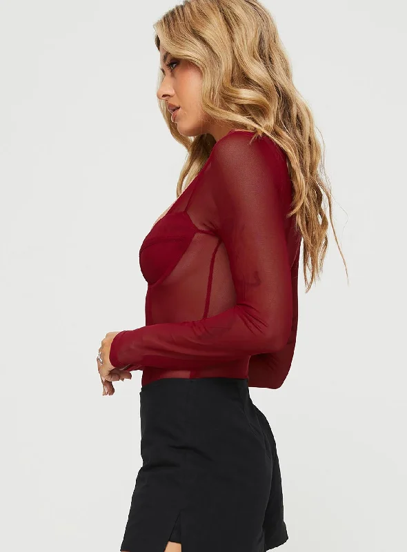 Leonie Bodysuit Burgundy