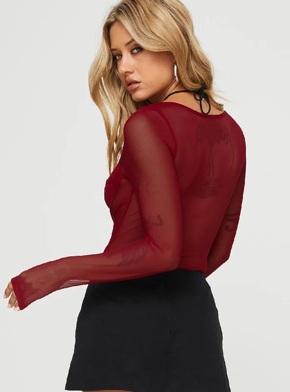 Leonie Bodysuit Burgundy