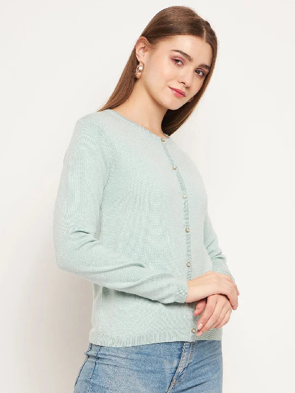 Madame Mint solid Cardigan