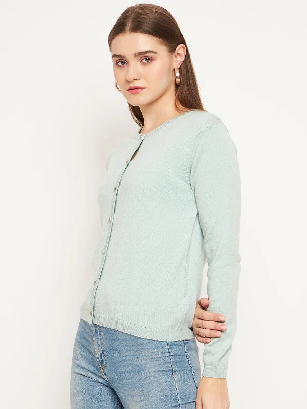 Madame Mint solid Cardigan