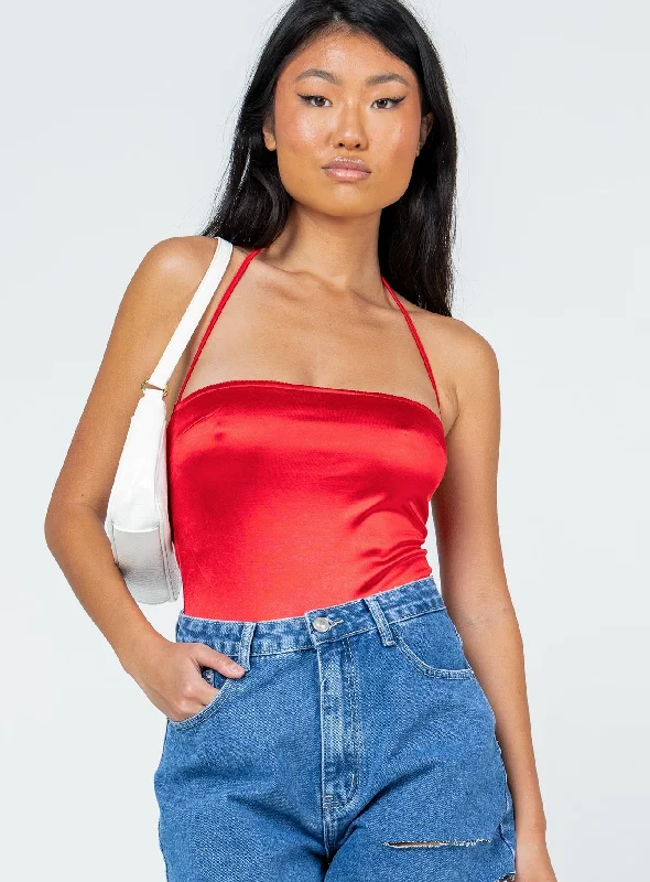 Marcus Bodysuit Red