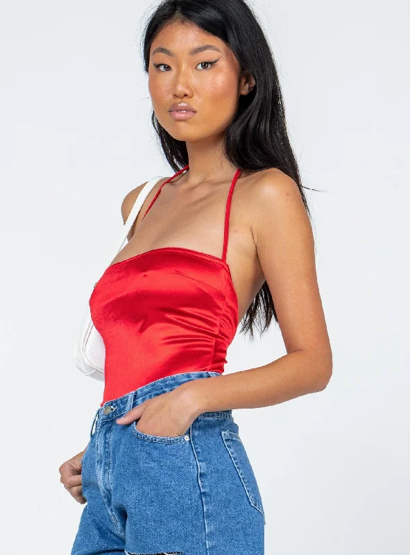 Marcus Bodysuit Red