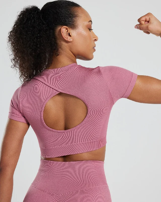 Motion Seamless Short Sleeve Crop Top | Heather Rose