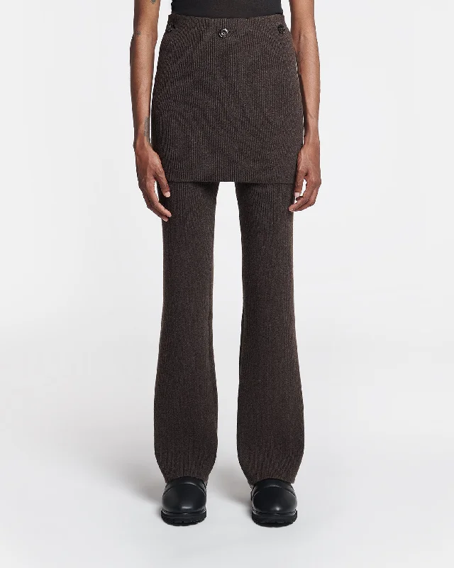 Basy - Compact Merino Wool Pants - Coffee