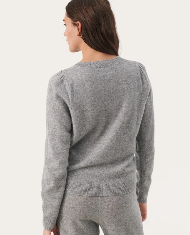 Part Two Evina Grey Melange Knit