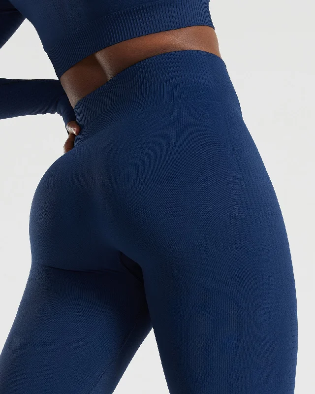 Power Seamless 7/8 Leggings | Sapphire Blue